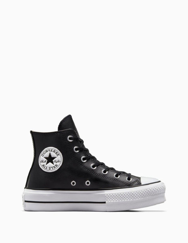 Converse Chuck Taylor All Star Platform Leather Negras Mujer