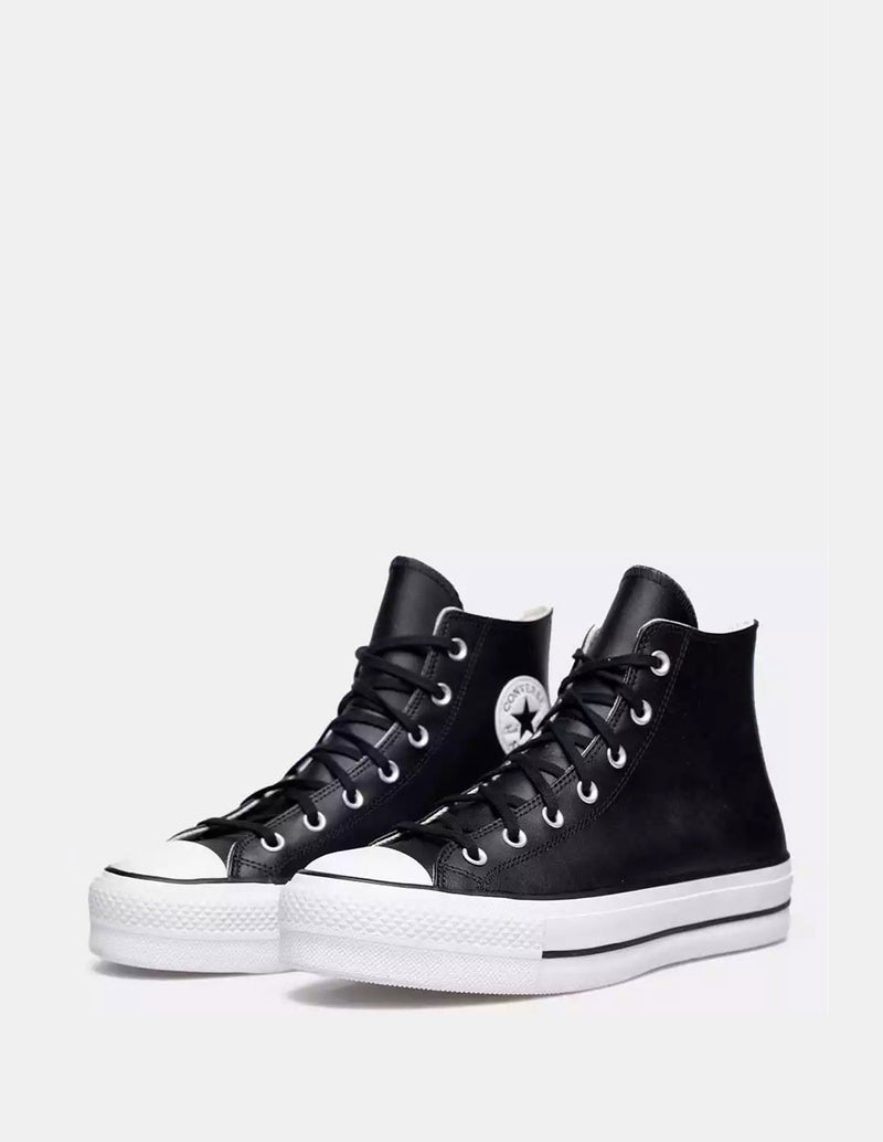 Converse Chuck Taylor All Star Platform Leather Negras Mujer