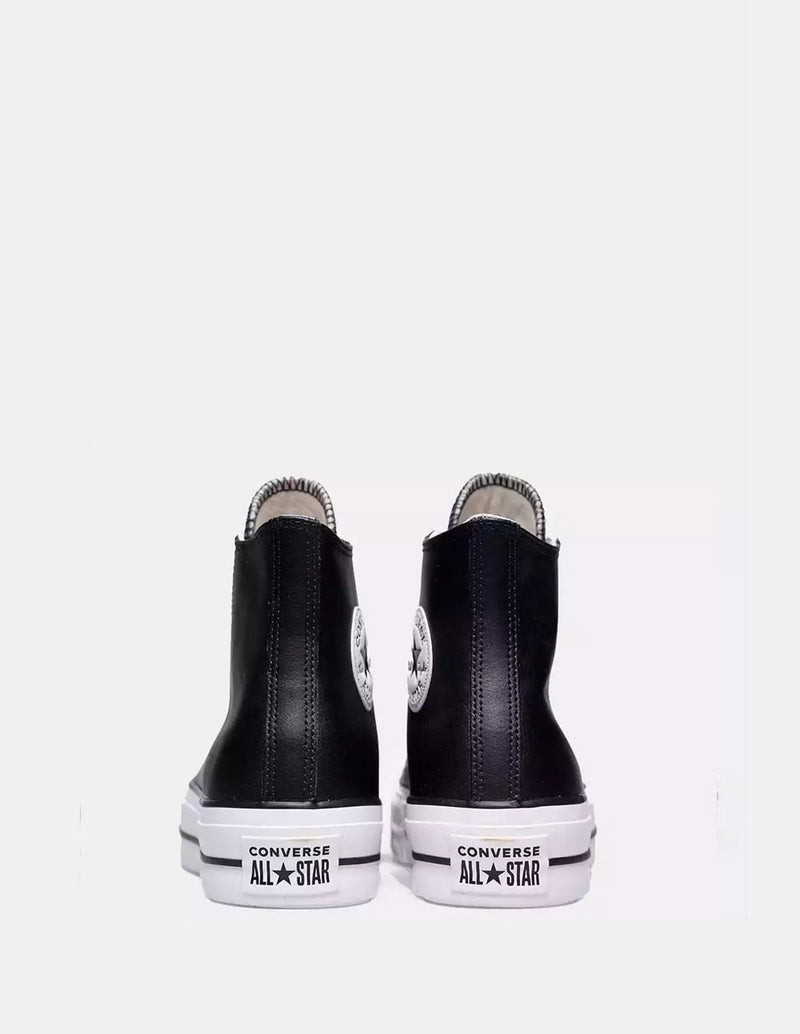 Converse Chuck Taylor All Star Platform Leather Negras Mujer