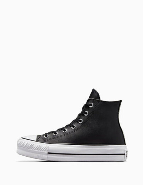 Converse Chuck Taylor All Star Platform Leather Negras Mujer