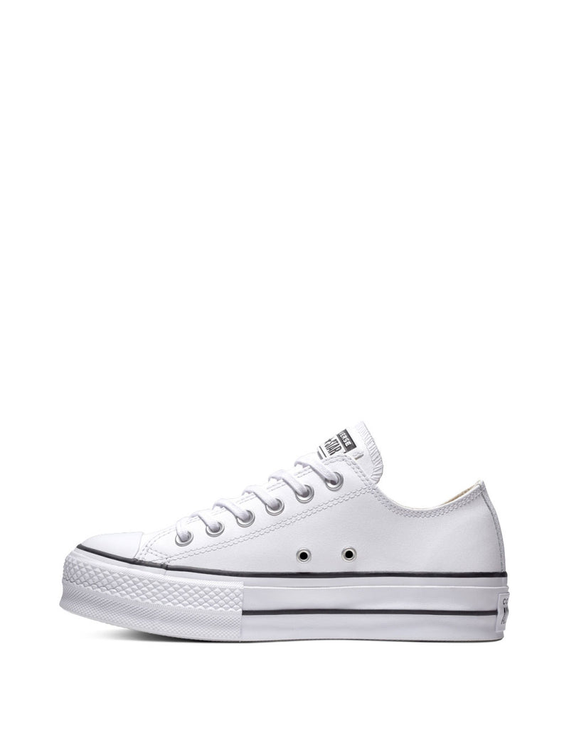 Converse Chuck Taylor All Star Platform Clean Leather Blancas Unisex