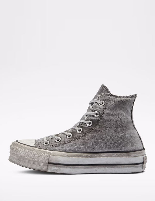 Converse Chuck Taylor All Star Platform Smoked Canvas Grises Mujer
