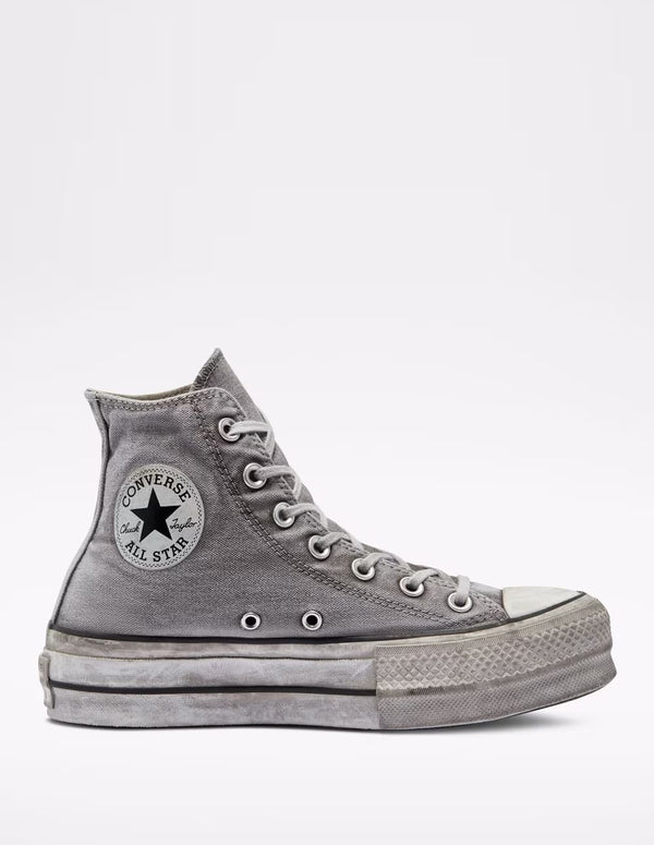 Converse Chuck Taylor All Star Platform Smoked Canvas Grises Mujer
