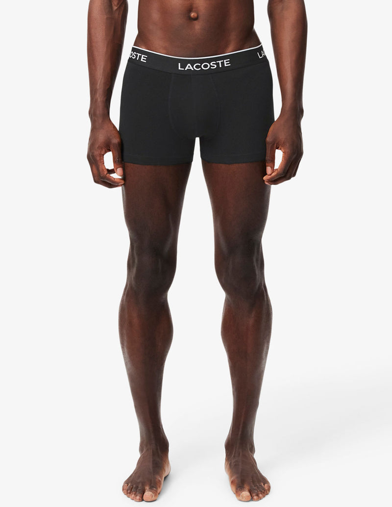 Boxer Lacoste con Logo Pack de 3 Negro Hombre