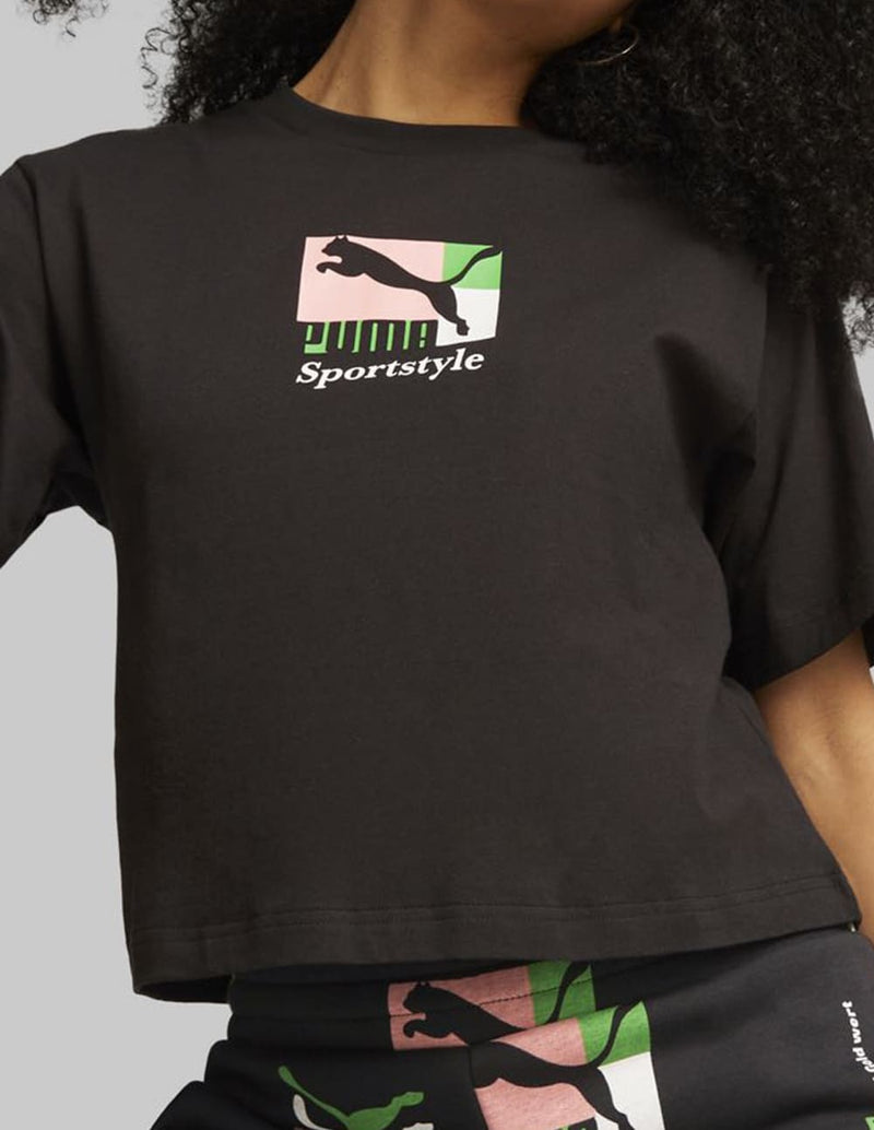 Camiseta Puma Brand Love Negra Mujer