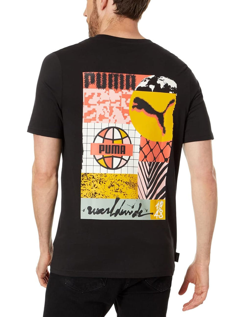 Camiseta Puma Sportswear Worldwide Graphic Negra Hombre