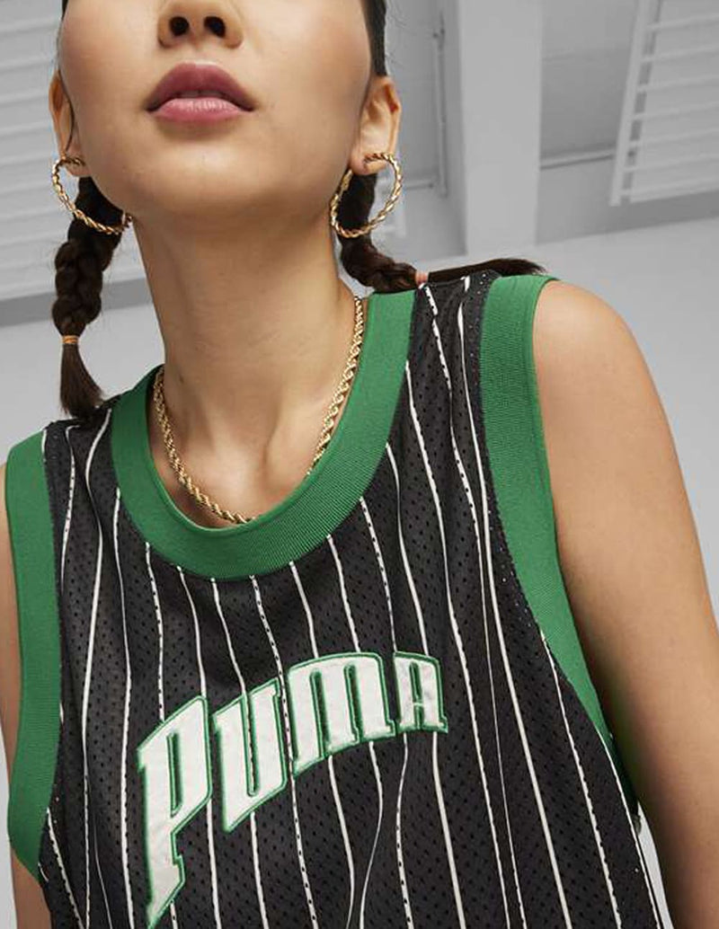 Vestido Camiseta Puma Team de Malla Negro Mujer
