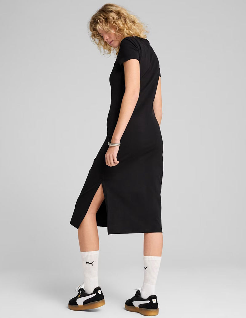 Vestido Puma Midi Cut-Out Negro Mujer