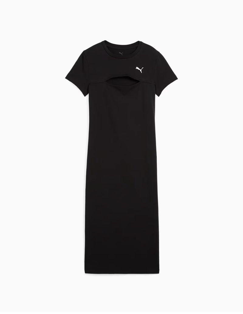 Vestido Puma Midi Cut-Out Negro Mujer