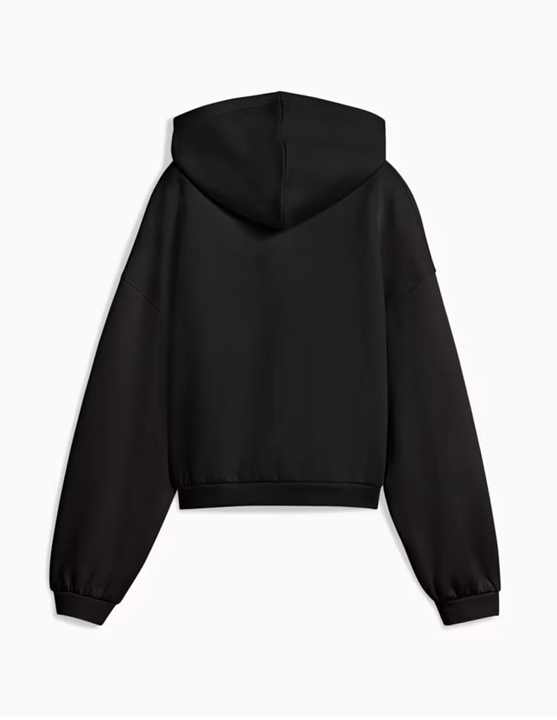Sudadera con Capucha Puma Esssentials Wardrobe Negra Mujer
