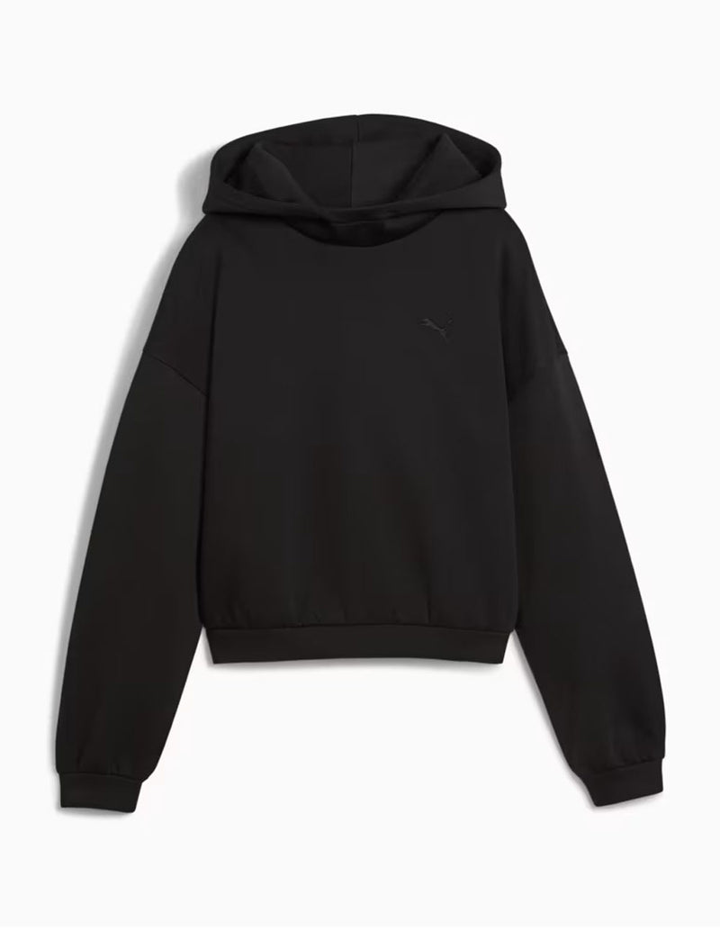 Sudadera con Capucha Puma Esssentials Wardrobe Negra Mujer