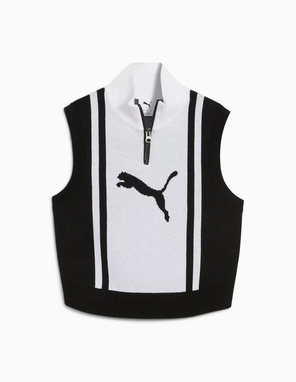 Camiseta Puma Future Archive de Punto Negra y Blanca Mujer