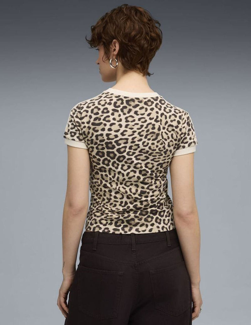 Camiseta Puma T17 Leo Luxe Estampada Multicolor Mujer