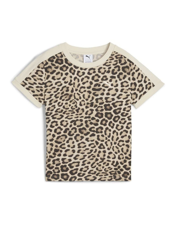 Camiseta Puma T17 Leo Luxe Estampada Multicolor Mujer