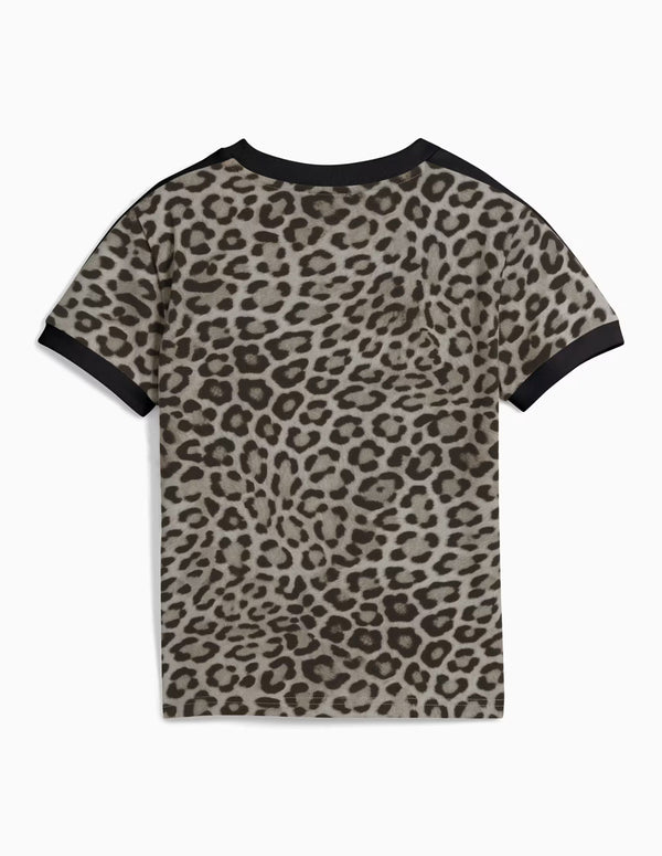 Camiseta Puma T17 Leo Luxe Estampada Negra Mujer