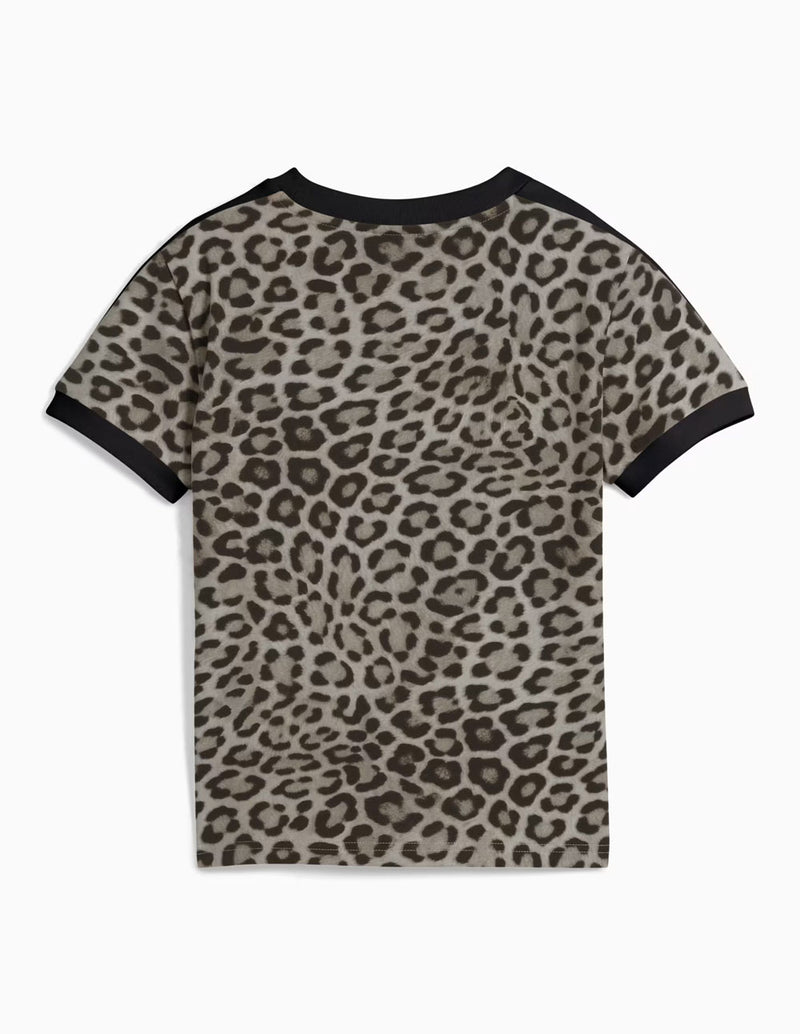 Camiseta Puma T17 Leo Luxe Estampada Negra Mujer