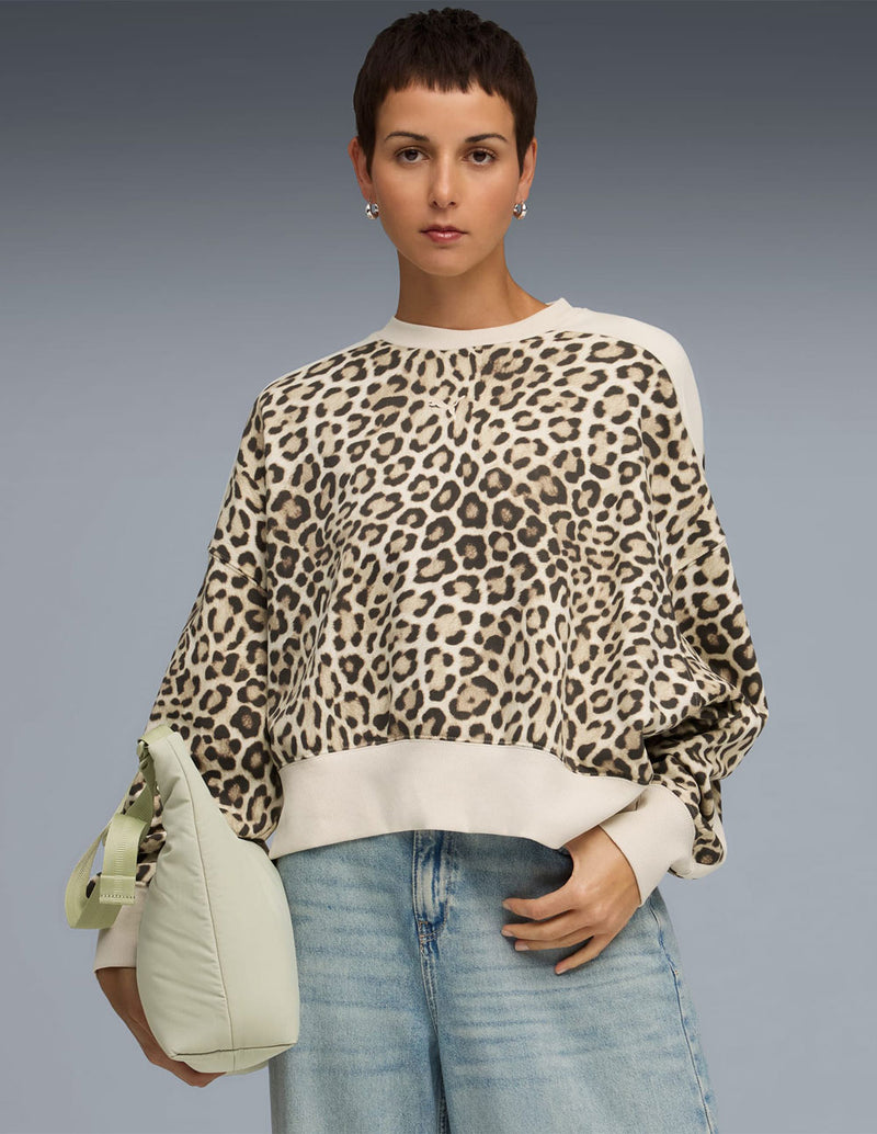 Sudadera Puma T7 Leopard Multicolor Mujer