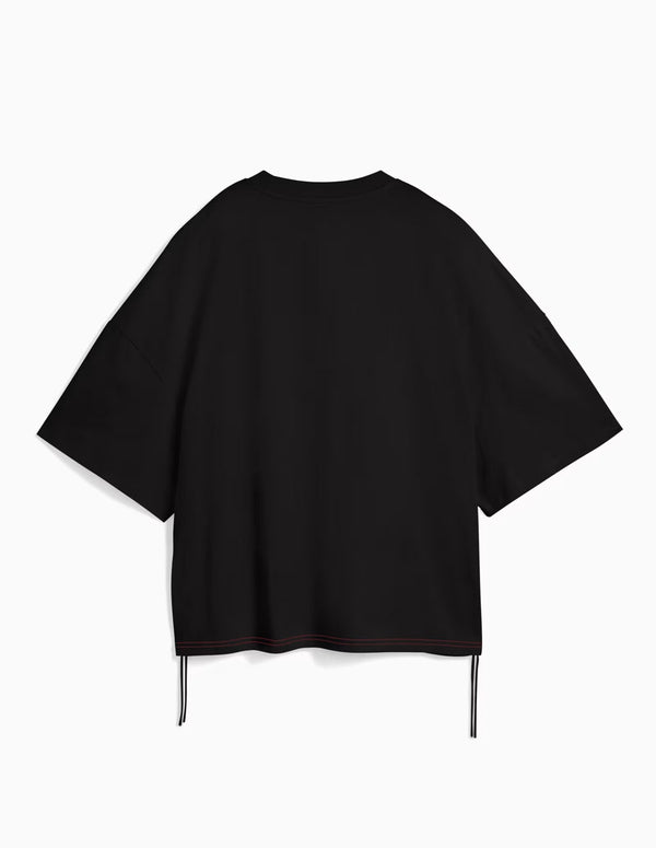 Camiseta Puma DARE TO Oversized Ruched Negra Mujer