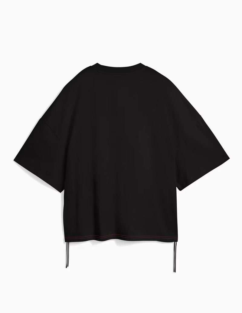 Camiseta Puma DARE TO Oversized Ruched Negra Mujer