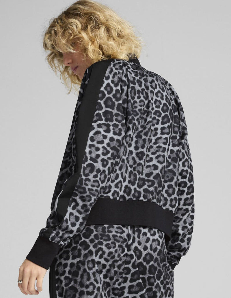 Chaqueta Puma T7 Leo Luxe Estampada Negra Mujer