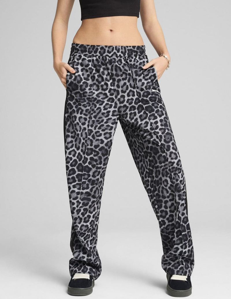 Pantalón Puma T7 Leo Luxe Estampado Negra Mujer