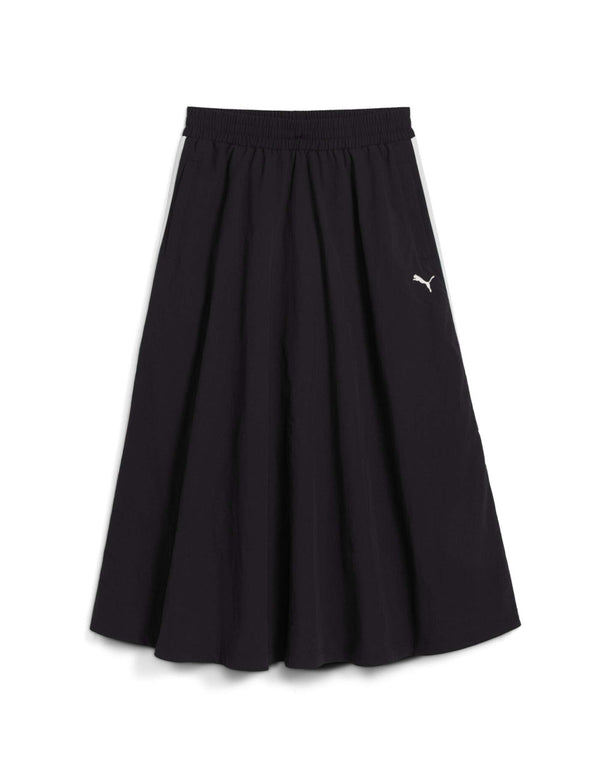 Falda Puma T7 Midi Negra Mujer