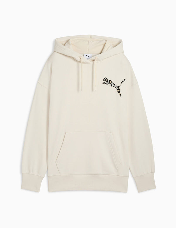 Sudadera con Capucha Puma Leopard Beige Mujer