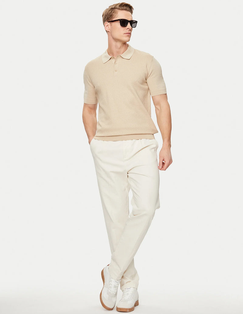 Polo Karl Lagerfeld con Logo Beige Hombre