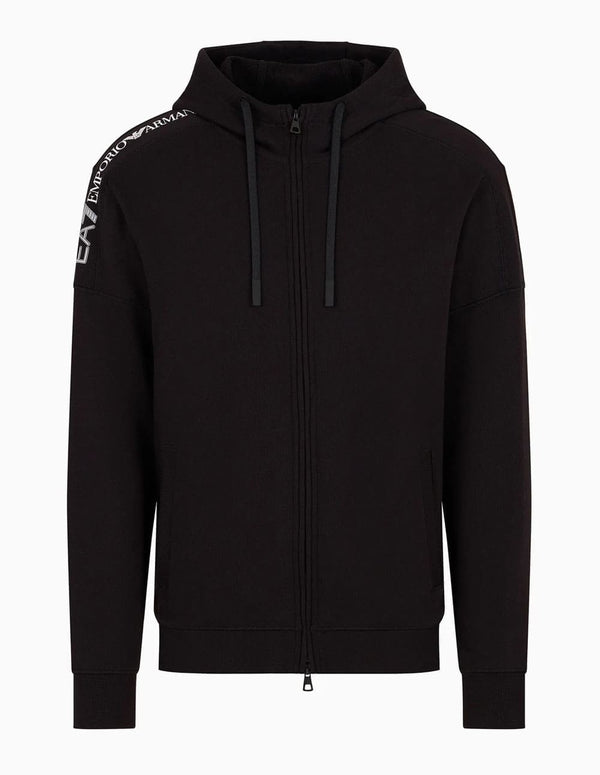 Sudadera Emporio Armani EA7 con Cremallera Negra Hombre