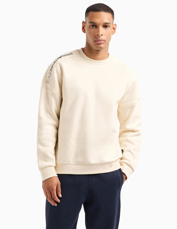 Sudadera Emporio Armani EA7 Logo Series Beige Hombre