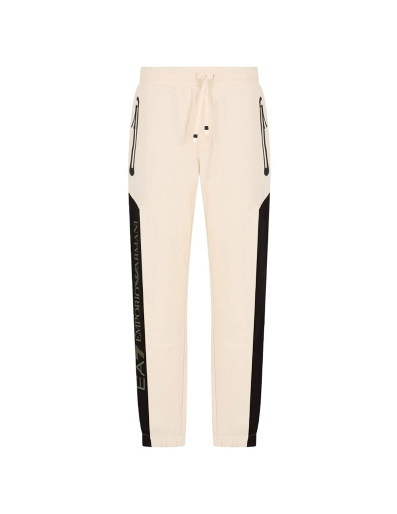 Pantalón de Chándal Emporio Armani EA7 con Logo Beige Hombre