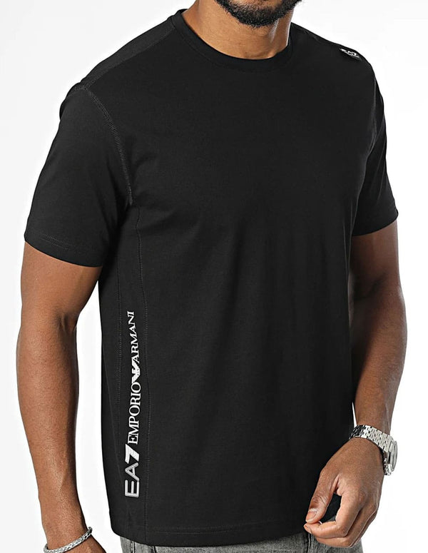 Camiseta Emporio Armani EA7 con Logo Negra Hombre