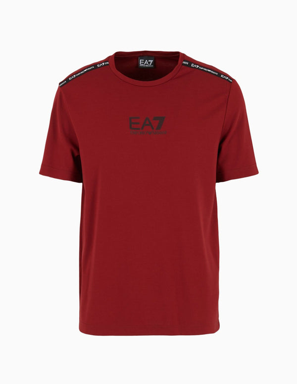 Camiseta Emporio Armani EA7 con Logo Roja Hombre