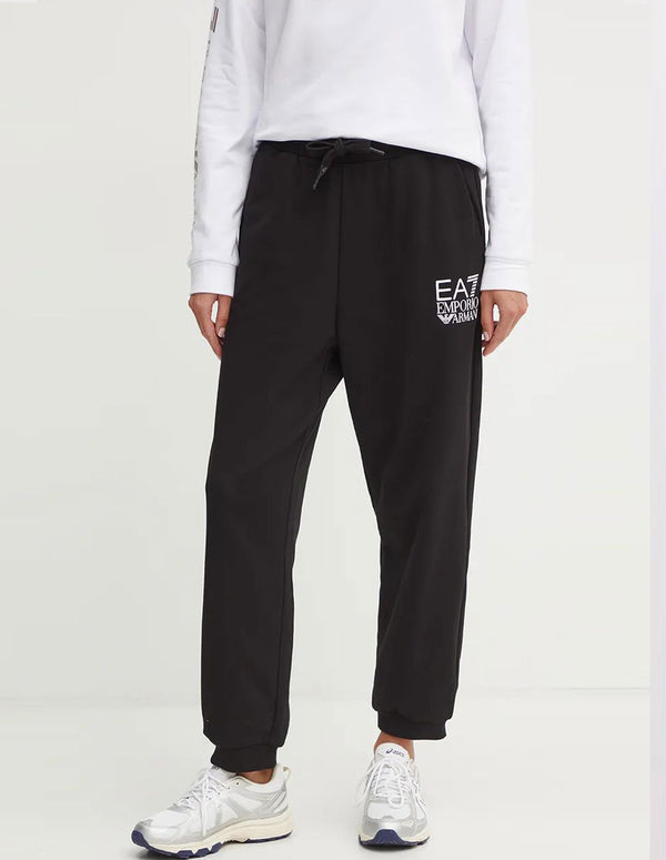 Pantalón Emporio Armani EA7 con Logo Negro Mujer