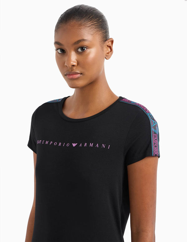 Camiseta Emporio Armani EA7 Dynamic Athlete Negra Mujer