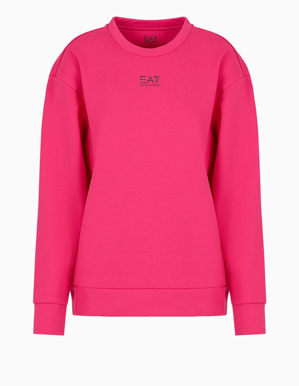 Sudadera Emporio Armani EA7 Logo Series Rosa Mujer