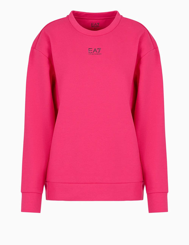 Sudadera Emporio Armani EA7 Logo Series Rosa Mujer