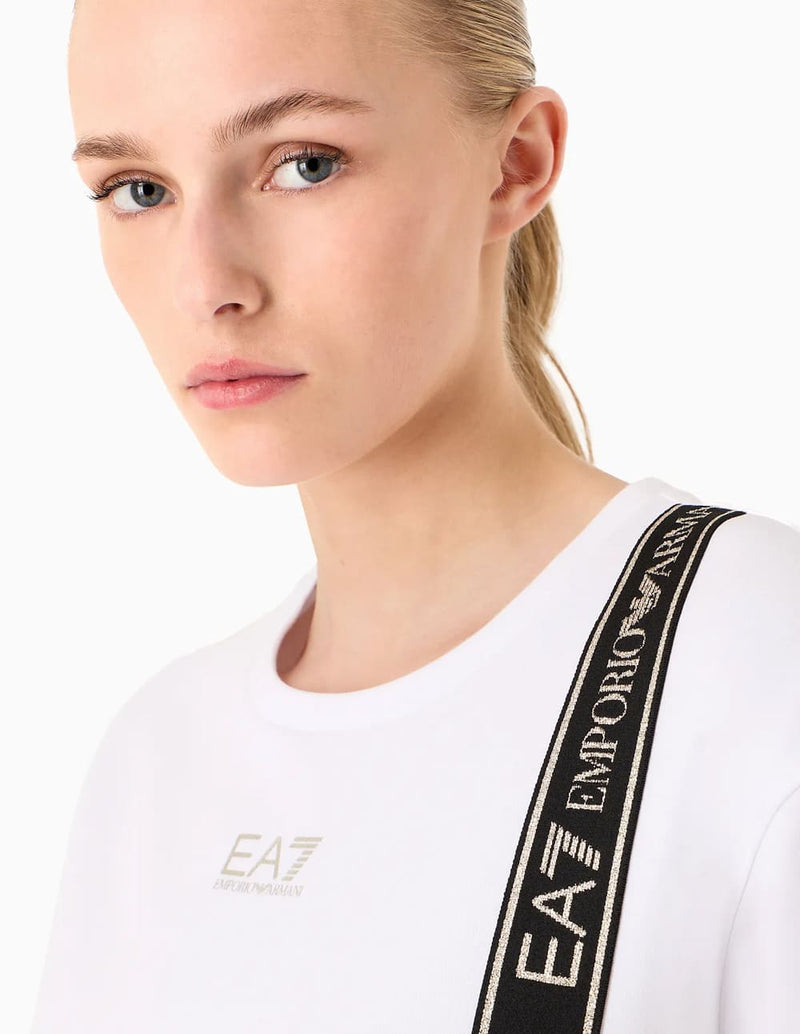 Sudadera Emporio Armani EA7 con Logo Blanca Mujer