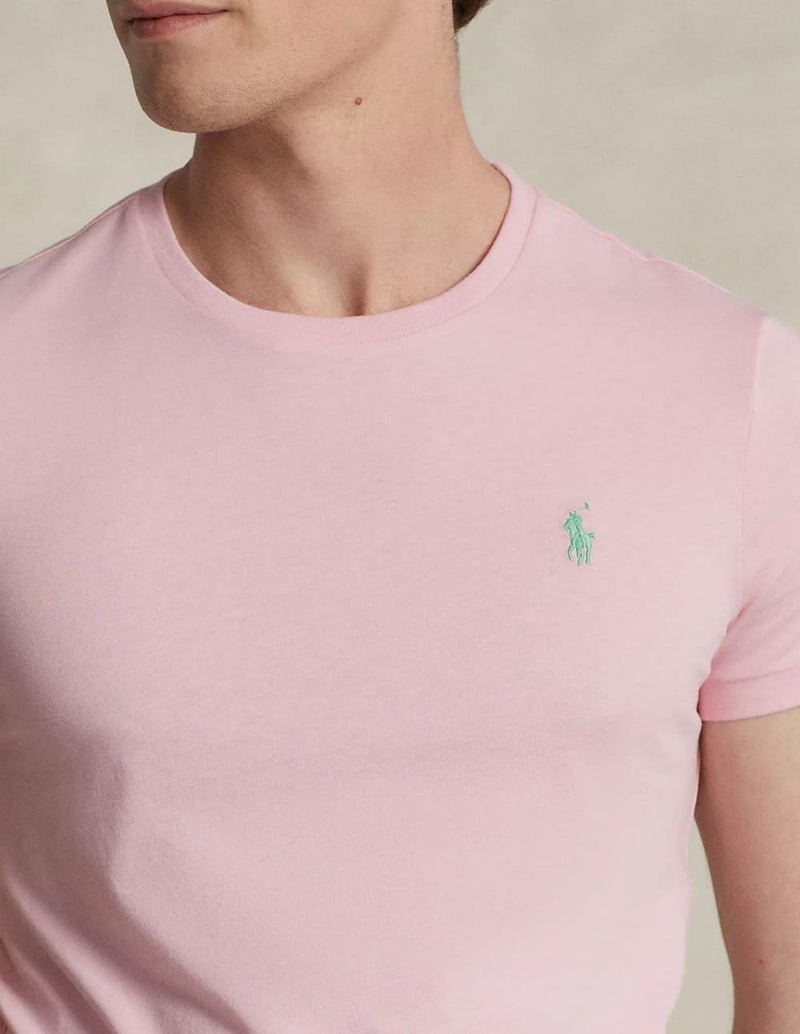 Camiseta Polo Ralph Lauren con Logo Rosa Hombre