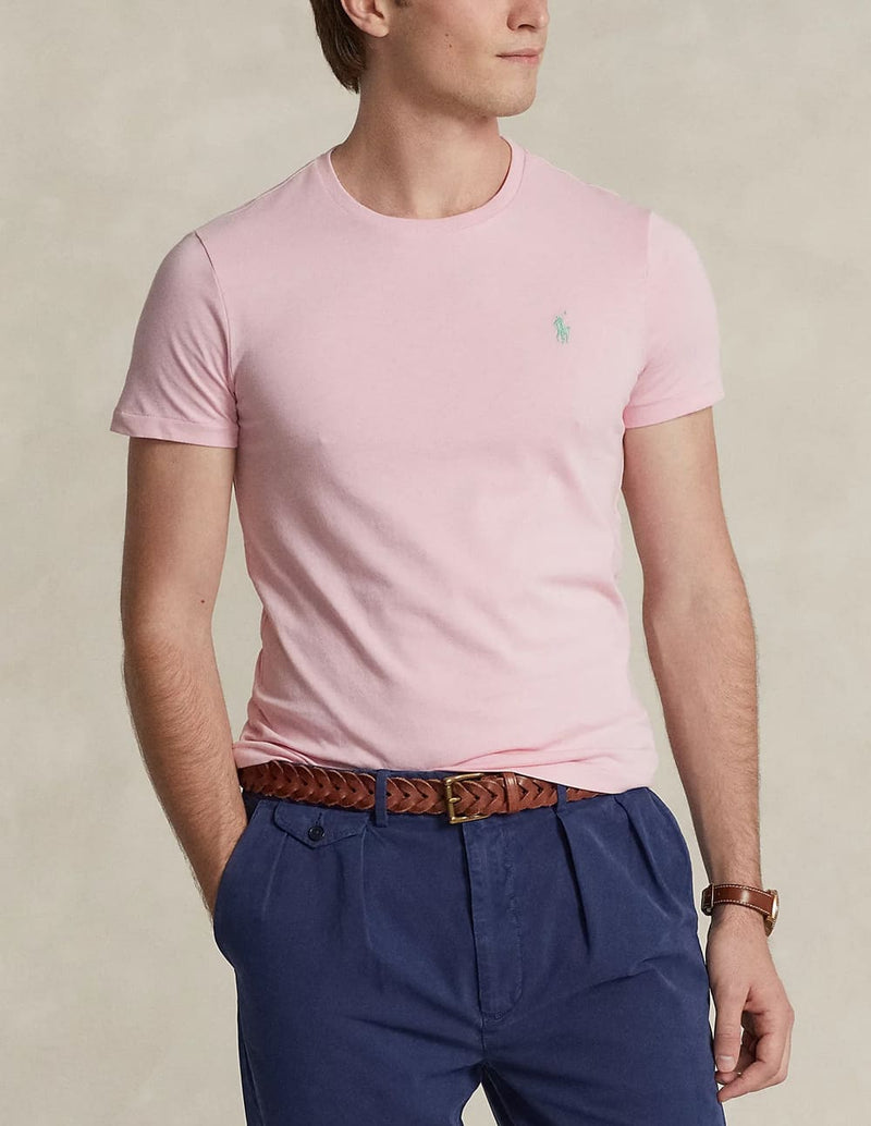 Camiseta Polo Ralph Lauren con Logo Rosa Hombre