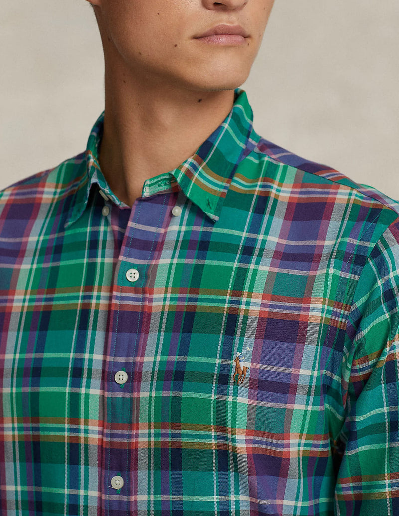 Camisa Polo Ralph Lauren de Cuadros Verde Hombre 710922319002