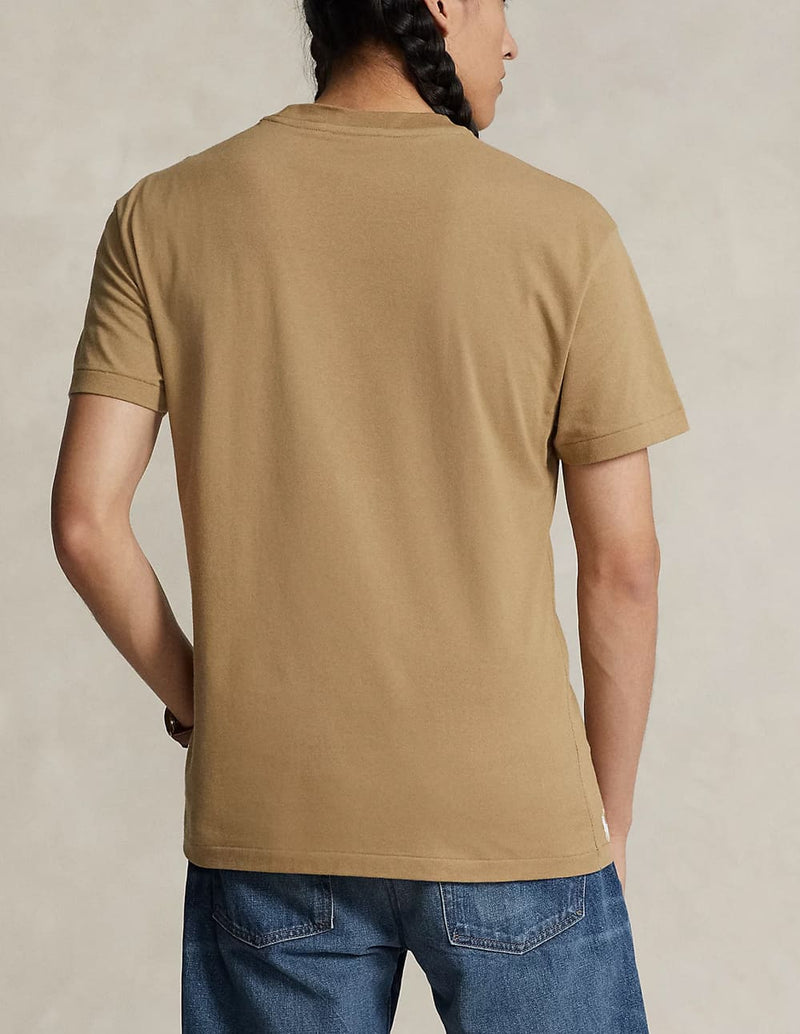 Camiseta Polo Ralph Lauren con Logo Marrón Hombre