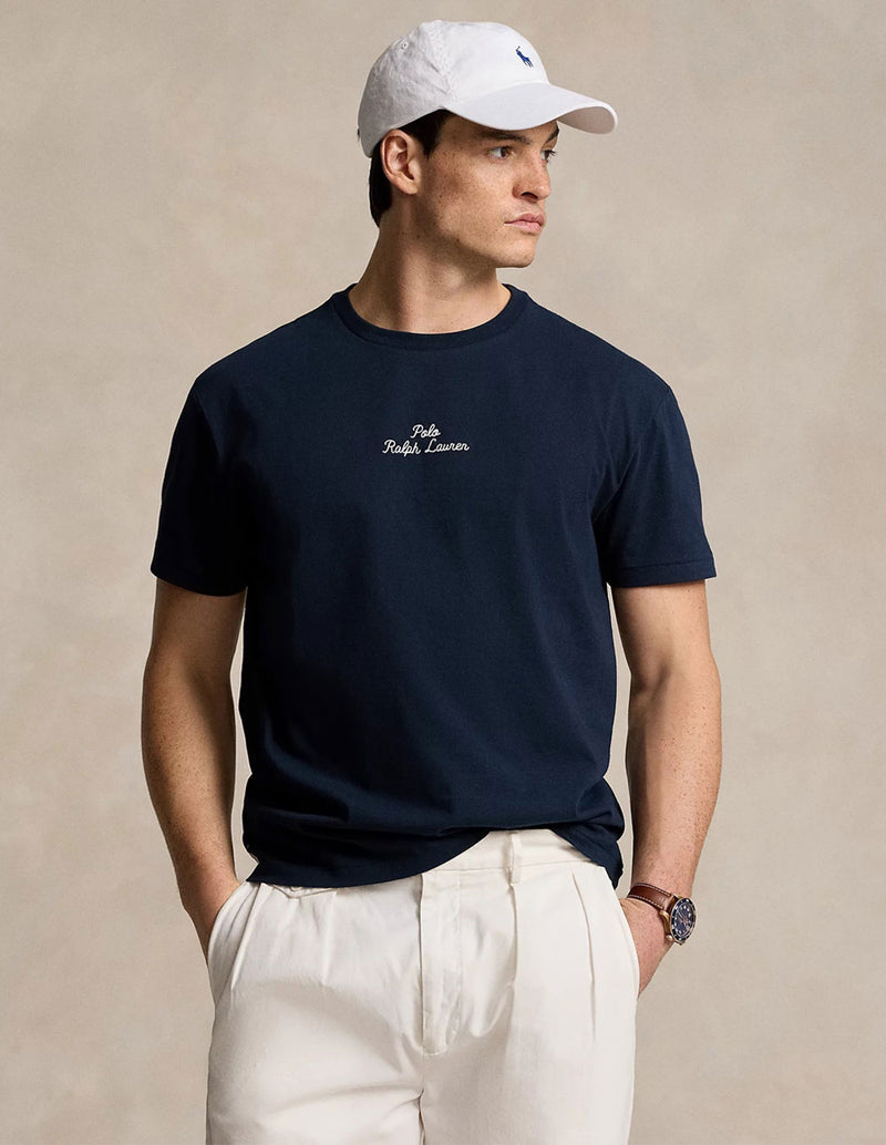 Camiseta Polo Ralph Lauren con Logo Azul Marino Hombre