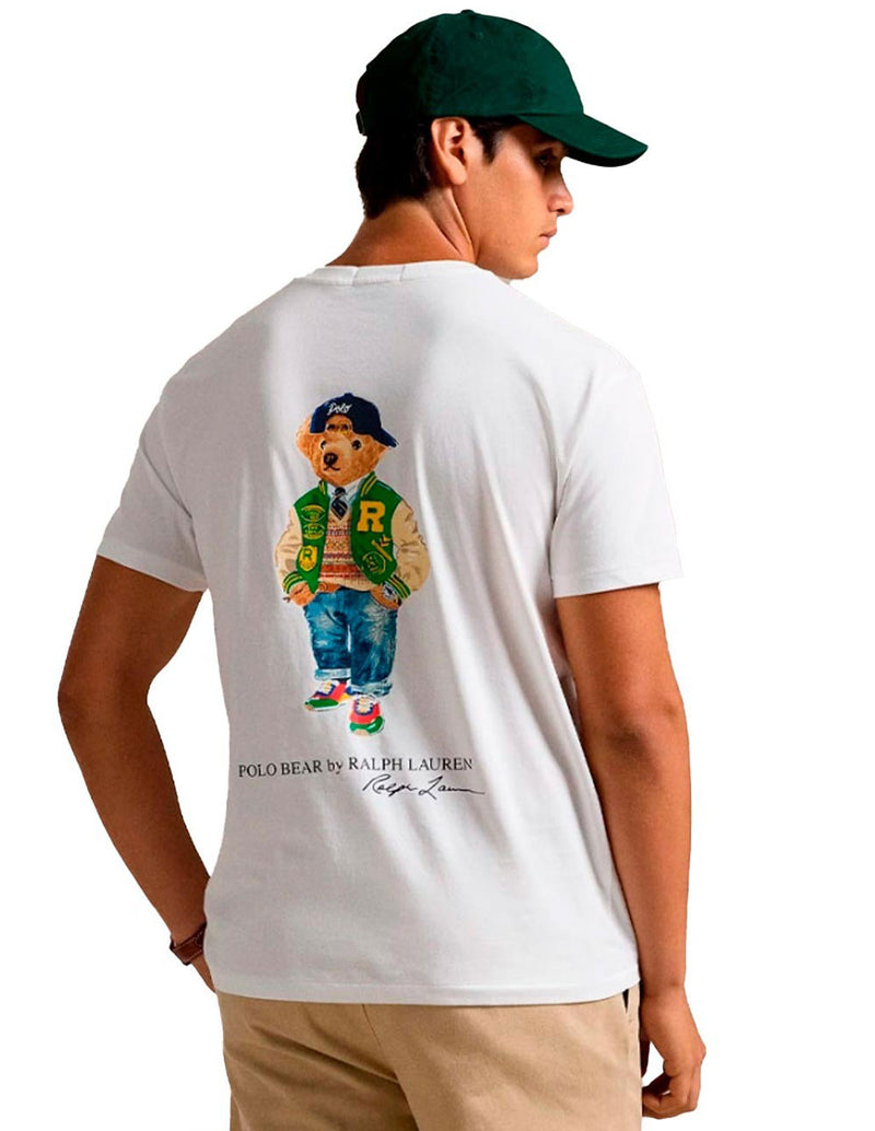 Camiseta Polo Ralph Lauren Polo Bear Blanca Hombre