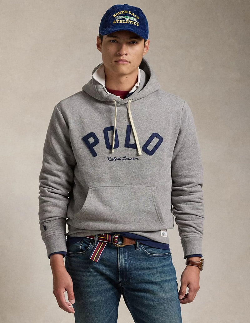 Sudadera con Capucha Polo Ralph Lauren con Logo Gris Hombre