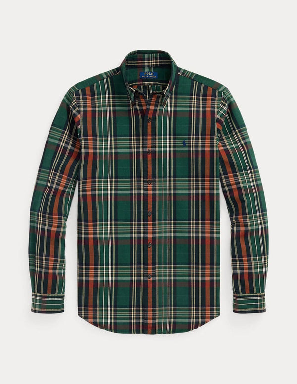 Camisa Polo Ralph Lauren Oxford de Cuadros Verde Hombre