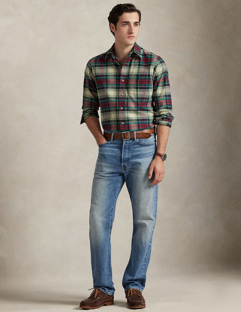 Camisa Polo Ralph Lauren Técnica de Cuadros Multicolor Hombre