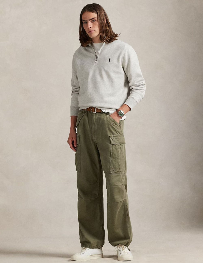 Jersey Polo Ralph Lauren de Punto Doble Gris Hombre