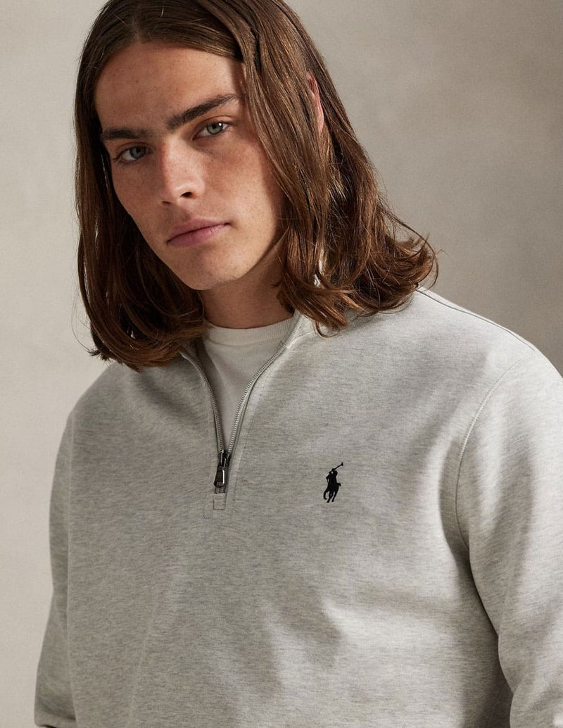 Jersey Polo Ralph Lauren de Punto Doble Gris Hombre