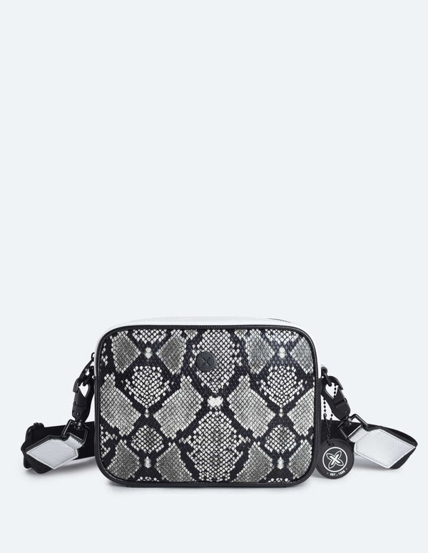 Bolso Munich Snake Crossbody Negro Unisex